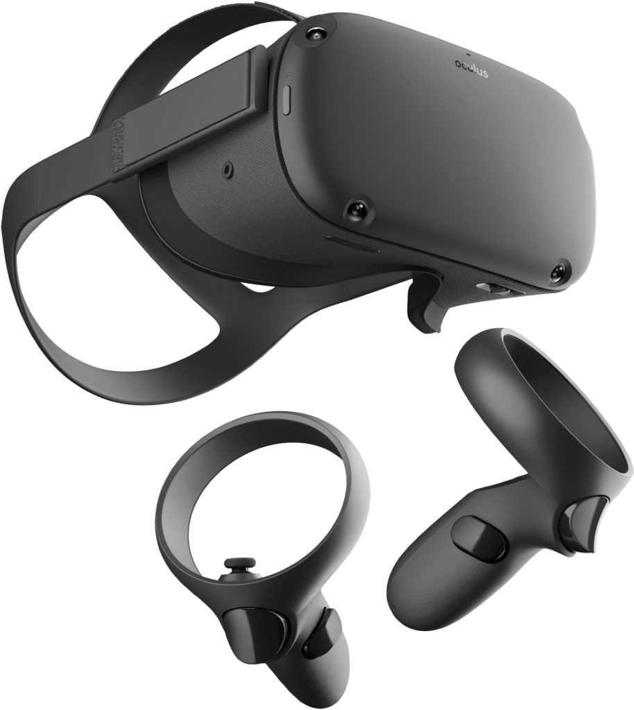 Meta Oculus Quest 1 headset and controllers.