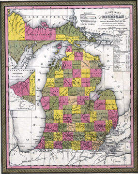 Map of Michigan 1846