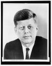 President John F. Kennedy, head-and-shoulders portrait, facing front