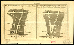 No. 1 Plan of the Old Streets about London Bridge; No. 2 Plan of a New Street