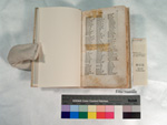 book showing new endsheets and some of the tape staining removed