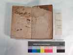 book showing restoration of the back endsheets