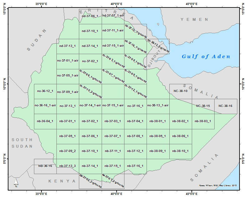 Ethiopia 250k JOGS Index Diagram