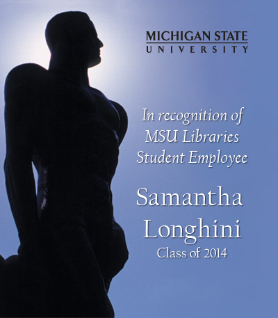 Bookplate honoring: In Recognition of Samantha Longhini