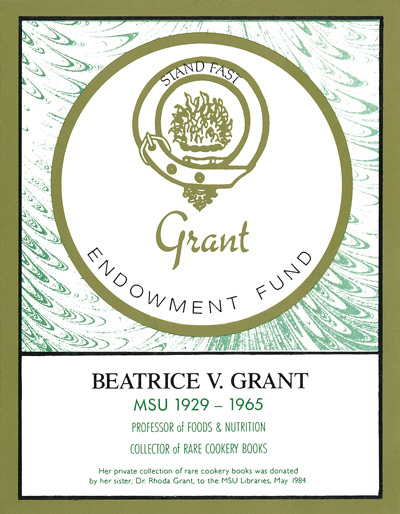 Bookplate honoring: Beatrice V. Grant Endowment Fund