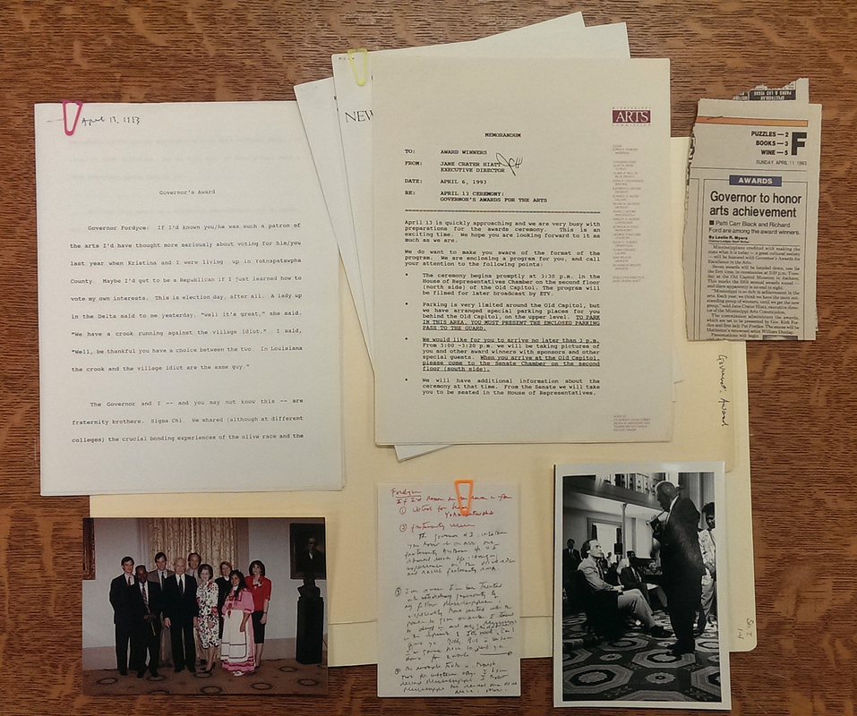 Eight typed pages, 3 photographs, 2 brochures, 2 press releases, 1 typed letter.