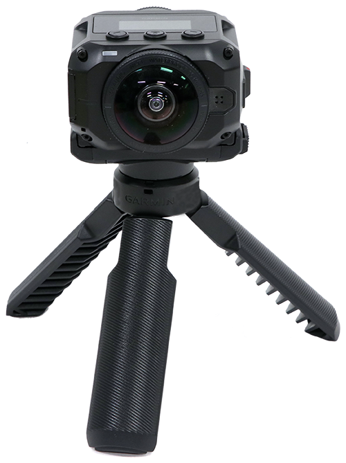 garmin virb 360 camera on mini tripod