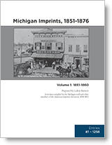 Michigan Imprints, 1851-1876 - book cover